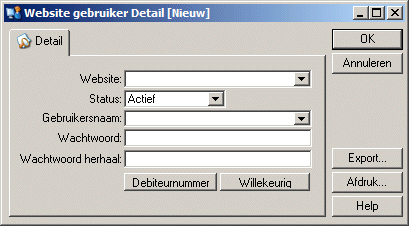 Website gebruiker detail